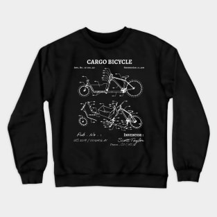 Bicycle  - Cargo Bicycle Patent - Cycling Collection - Gift Idea for Cyclist / cyclist patent present Crewneck Sweatshirt